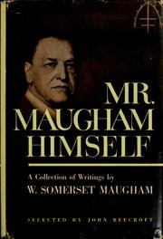 Cover of: Mr. Maugham himself: selections.