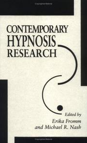 Cover of: Contemporary hypnosis research