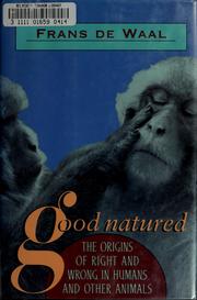 Cover of: Good natured by Frans De Waal