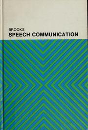 Cover of: Speech communication by William Dean Brooks