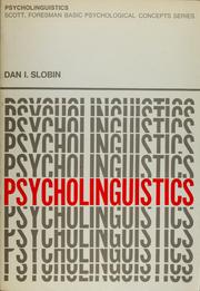 Cover of: Psycholinguistics by Dan Isaac Slobin