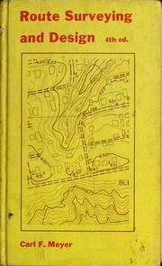 Cover of: Route surveying and design by Carl F. Meyer