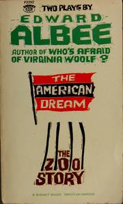 Cover of: Two Plays: The American Dream & The Zoo Story by Edward Albee