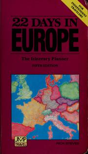 Cover of: 22 days in Europe: the itinerary planner