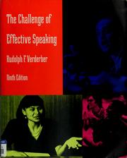 Cover of: The challenge of effective speaking by Rudolph F. Verderber