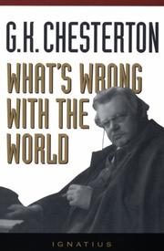 Cover of: What's wrong with the world by Gilbert Keith Chesterton