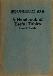 Cover of: A handbook of useful tables