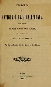 Storia della California by Francesco Saverio Clavigero