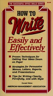 Cover of: How to write easily and effectively