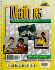 Cover of: MATH K5 HOME STUDENT WORKBOOK (55939) by Bob Jones