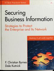 Cover of: Securing business information