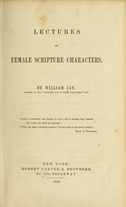 Cover of: Lectures on female Scripture characters.