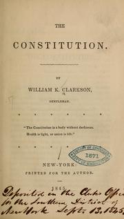 Cover of: The constitution