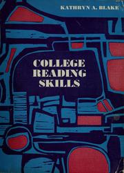 Cover of: College reading skills
