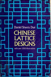 Cover of: Chinese lattice designs