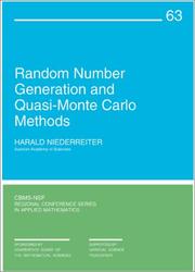 Cover of: Random Number Generation and Quasi-Monte Carlo Methods (CBMS-NSF Regional Conference Series in Applied Mathematics)