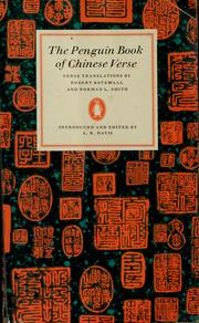 Cover of: The Penguin book of Chinese verse