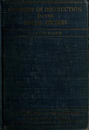 Cover of: Methods of instruction in the social studies.