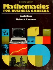 Cover of: Mathematics for business careers