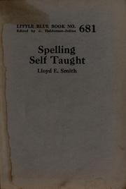 Cover of: Spelling self taught
