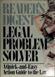 Cover of: Legal problem solver: a quick-and-easy action guide to the law