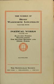Cover of: The works of Henry Wadsworth Longfellow.