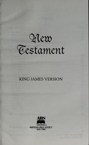 Cover of: New Testament, King James version