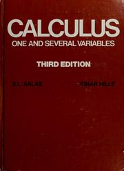 Cover of: Calculus