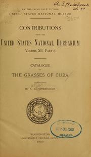 Cover of: Catalogue of the grasses of Cuba.