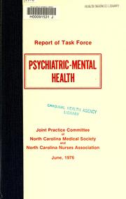 Cover of: Psychiatric-mental health: report