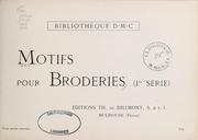 Cover of: Motifs pour broderies
