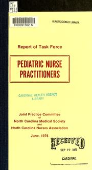 Cover of: Pediatric nurse practitioners: report