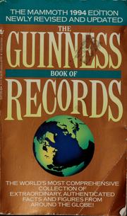Cover of: The Guinness book of records, 1994