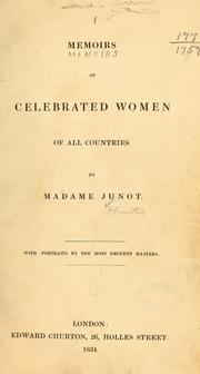 Cover of: Memoirs of celebrated women of all countries.