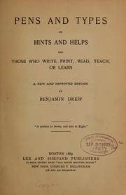 Cover of: Pens and types