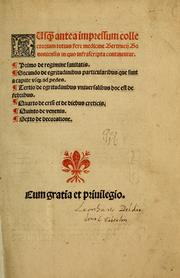 Cover of: Nusq[uam] antea impressum Collectorium totius fere medicine Bertrucij Bononiensis by Niccolò Bertucci