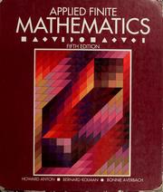 Cover of: Applied finite mathematics
