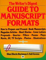 Cover of: The Writer's digest guide to manuscript formats by Dian Dincin Buchman