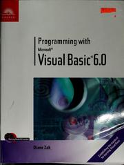 Cover of: Programming with Microsoft Visual Basic 6.0