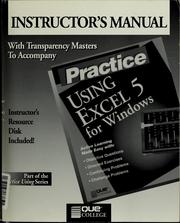 Cover of: Practice using Excel 5 for Windows instructor's manual by Donna M. Matherly