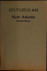 Cover of: New Atlantis by Francis Bacon