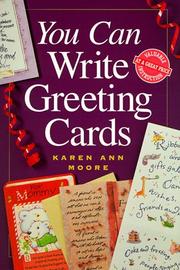 Cover of: You can write greeting cards