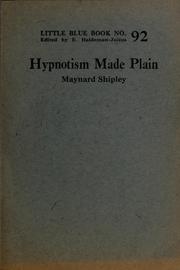 Cover of: Hypnotism made plain