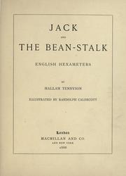 Cover of: Jack and the bean-stalk: English hexameters