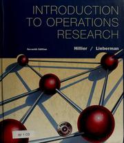 Cover of: Introduction to operations research by Frederick S. Hillier