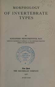 Cover of: Morphology of invertebrate types