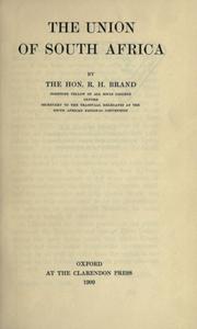 The Union of South Africa by Robert Henry Brand