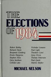 Cover of: The Elections of 1984