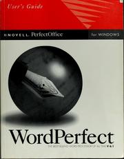 Cover of: WordPerfect version 6.1 user's guide: Windows