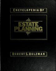 Cover of: Holzman on estate planning